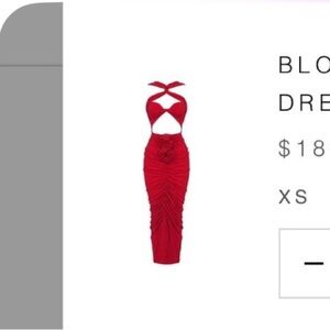 Chic Crimson Cross-Back Midi Dress
